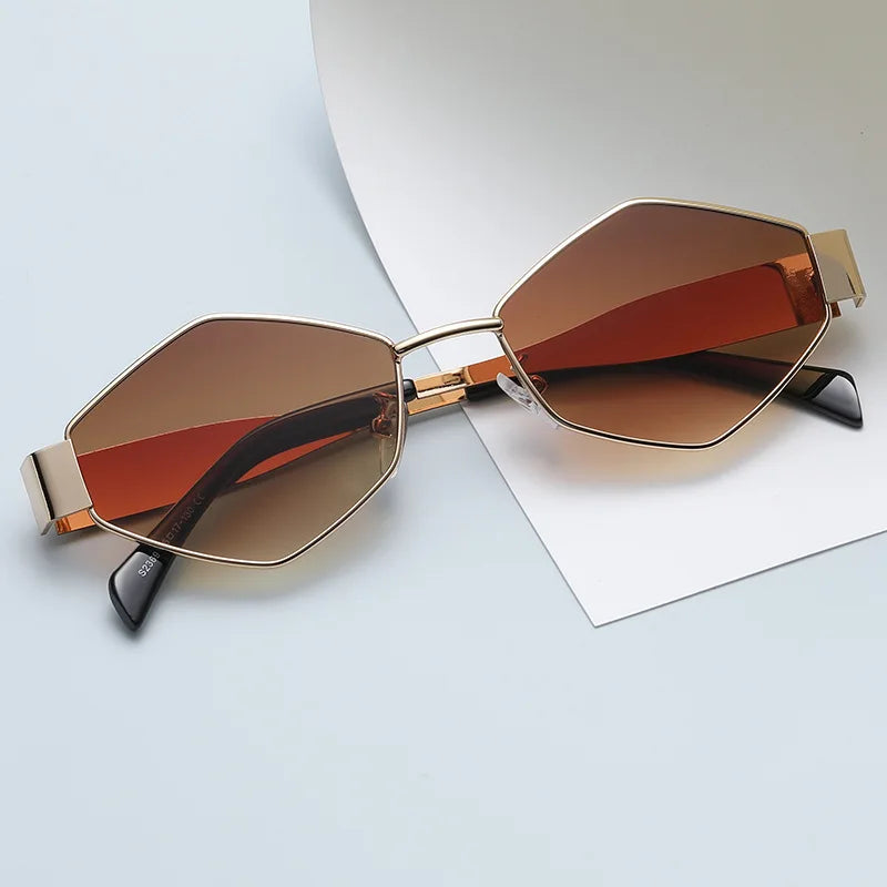 Vintage Special-Shaped Sunglasses Women Men Square Sun Glasses Female Retro Polygon Sunglasses for Male Eyeglass Eyewear