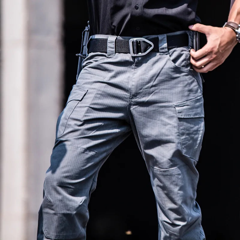 Mens Elasticity Tactical Cargo Pants Outdoor Urban Commute Comfortable Waterproof