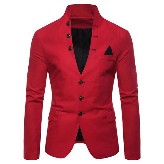 Tuxedo for Mens: Men's 2 Pieces Jacket & Pants Tuxedo Three Buttons Stand Collar