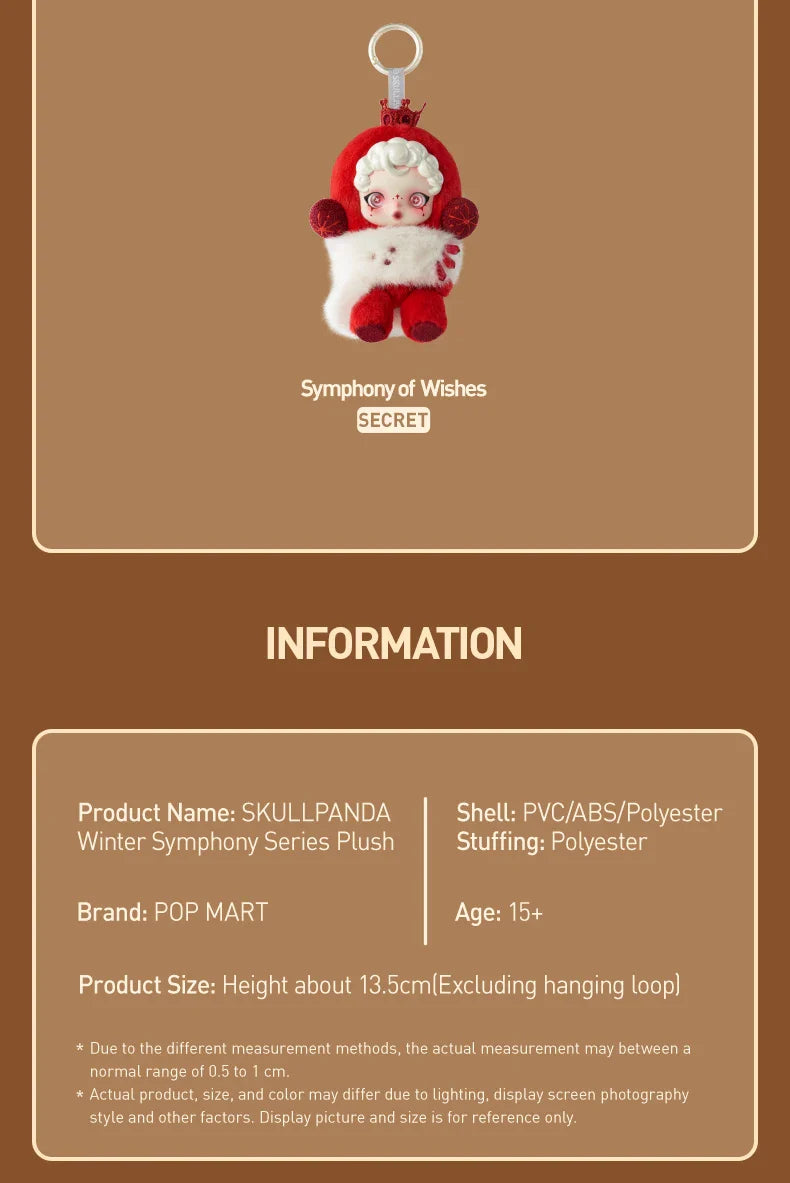 POP MART SKULLPANDA Winter Symphony Series Blind Box Mystery Box Guess Bag Toys Doll Cute Anime Figure Desktop Ornaments