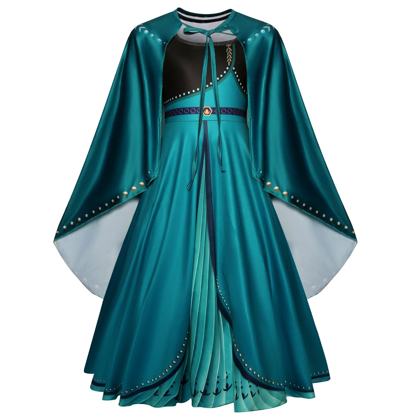 Girls Dress Children Mesh Print Princess Dress Kids Anna Cosplay