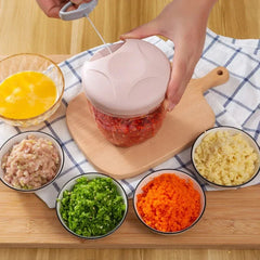 500/900ML Portable Garlic Chopper Manual Meat Mincer Crusher Vegetable Onion