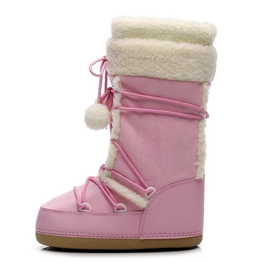 Winter Boots Women Snow Boots Cold-proof Ski Boots Warm Mid-calf