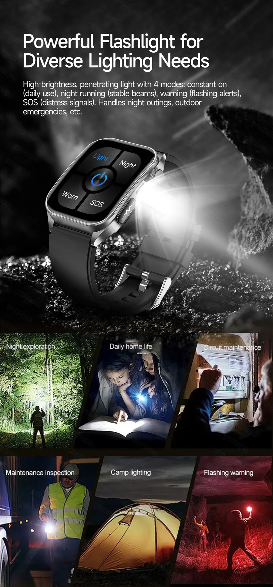 2026 New Smart Watch laser therapy health conditioning Blood oxygen Pressure Uric Acid Blood lipid ECG Smartwatch for Man Women