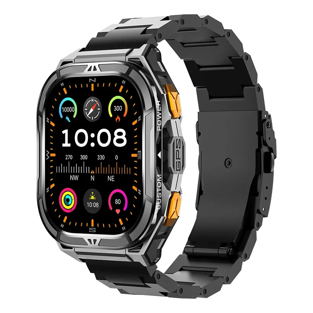 Cubot GT 3 Smart Watch, 5ATM Waterproof, 1.96-inch AMOLED, Blood Oxygen, Fitness Tracker Heart Rate GPS Sport Smartwatch for Men