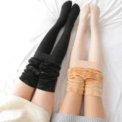 Women Thermal Stockings Winter Warm Elastic Slim Fleece Tights Pantyhose Thicken