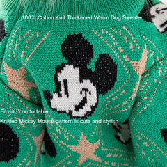 Disney Pullover Dog Sweater Fashion Green Grey Red Mickey Mouse Pet Clothing