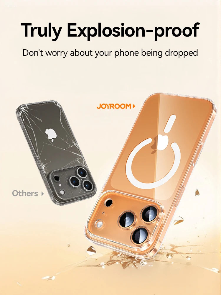 Joyroom for iPhone 17 pro Max Clear Case Compatible with Magsafe Anti-Yellow Magnetic Phone Hard Transparent Case for iPhone 17