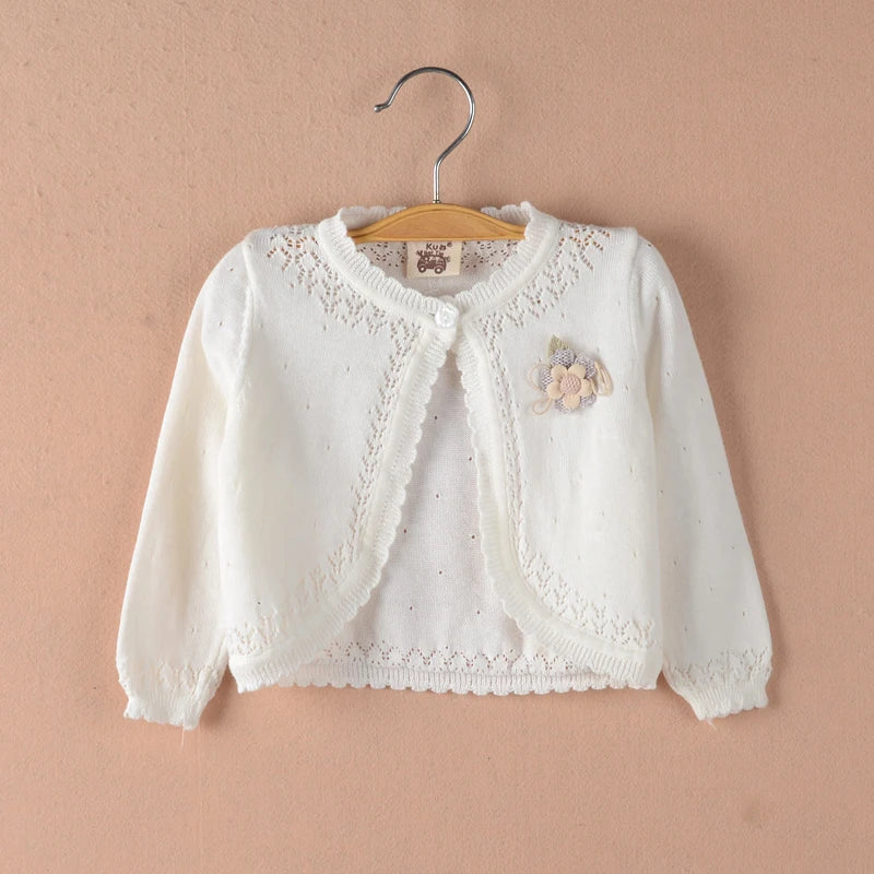 Cotton Girls Cardigan Sweater Kids Jacket Cute Outdoor Sweet Shool Cardigan
