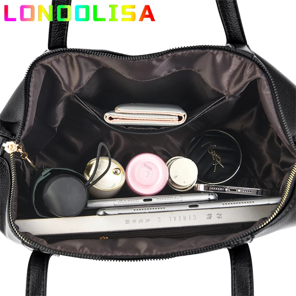 Casual Tote Bag Soft Leather Large Capacity Handbag Women's Bag