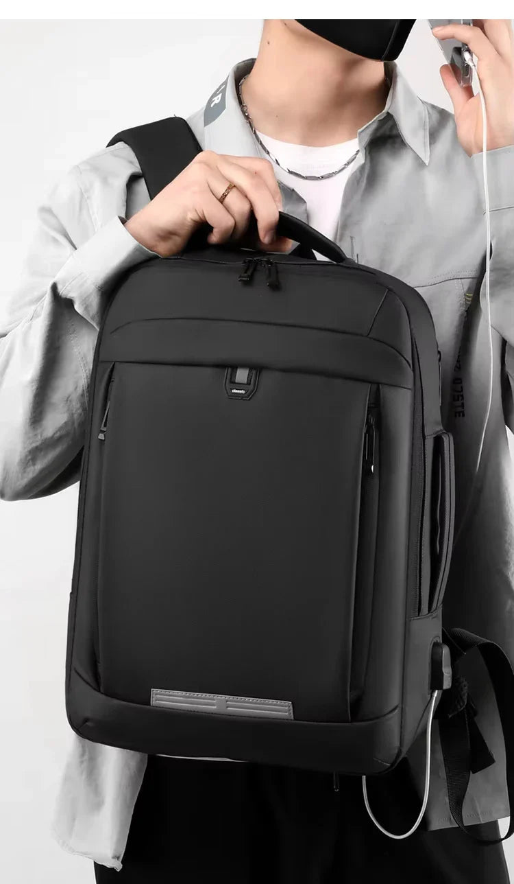 17 Inch Business Laptop Backpack Waterproof Notebook For Men School Book Bag Expandable Multifunction USB Charging Man Backpacks