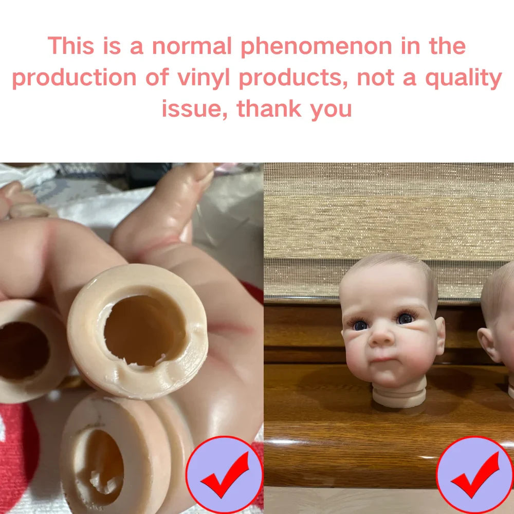 18inches Already Painted Bebe Bettie Doll Kits Vinyl Reborn Doll Unassembled DIY Reborn Doll Kit Gift for Children