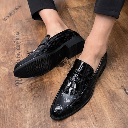 men dress shoes Luxury Italian Style Pointed Toe Formal Wedding party Casual Lace-Up Business genuine Leather Man Shoes k3
