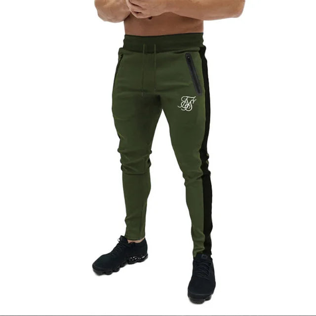 Sik Silk Men's Pants Fitness Skinny Trousers Spring Elastic Bodybuilding Pant Workout