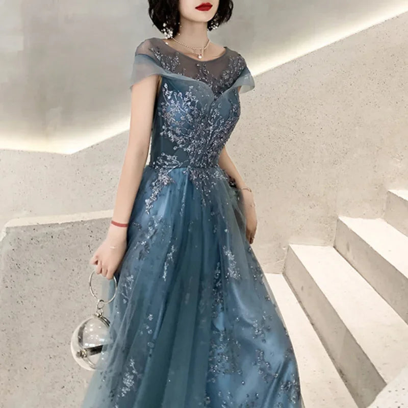 Homecoming Dresses: One-shoulder Evening Dresses Boat Neck Appliques