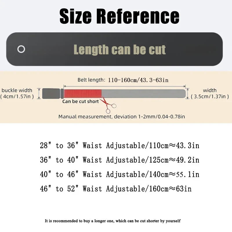 Fashion Men's Belt, Alloy Automatic Buckle, Canvas Belt, Sports Belt, Large Size 110-160cm Can Cut Belt, Men's Automatic Belt