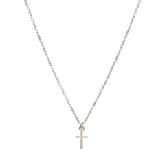 Christian Golden Cross Pendant Necklace For Women Short Chain Simple Minimalist