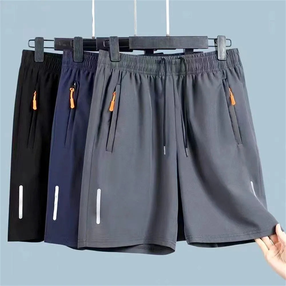 Ice Silk Shorts Quick Dry Breathable Men's Summer Thin Large Sport Running Sweat