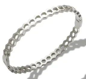 Stainless Steel Inlaid Zircon Bangle Round Bracelets