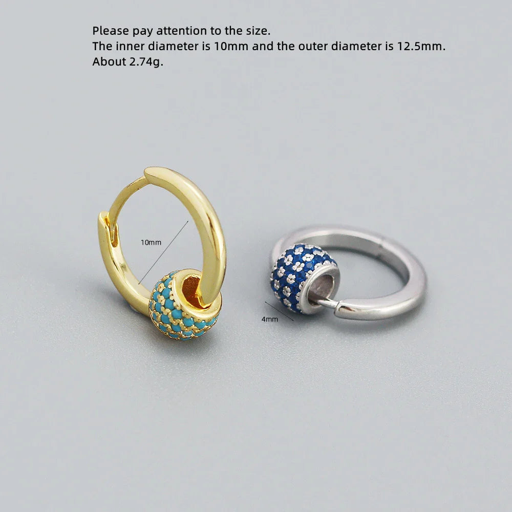 925 Sterling Silver Earring Zircon Sun Flower Ear Ring Geometric Style Water Drop Ear Bone Cute Temperament Woman Girl Ear Jewel