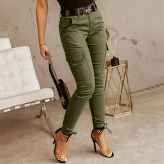 Y2K Pants Women Cargo Pants With Pockets Sweatpants Streetwear Ladies Casual Solid