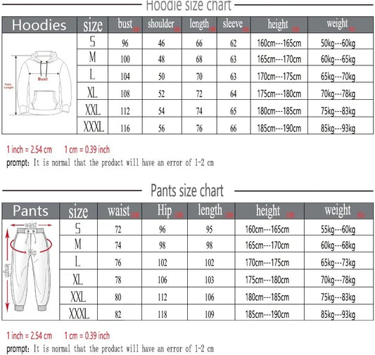 Men's Velvet Thickened Sports Set New York Letter Printed Spring and Autumn Hoodie Set Long Sleeve Casual Comfortable Pocket Hoo
