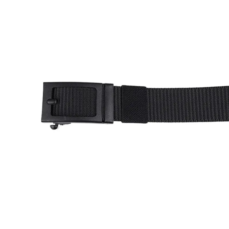 Men's And Women's Toothless Automatic Buckle Belt Military TrainingCanvas Belt New Metal Buckle Young Students' Versatile Belt T