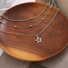 Temperament Lovely Atmosphere Star Moon Popular Lady Necklace Set For Women