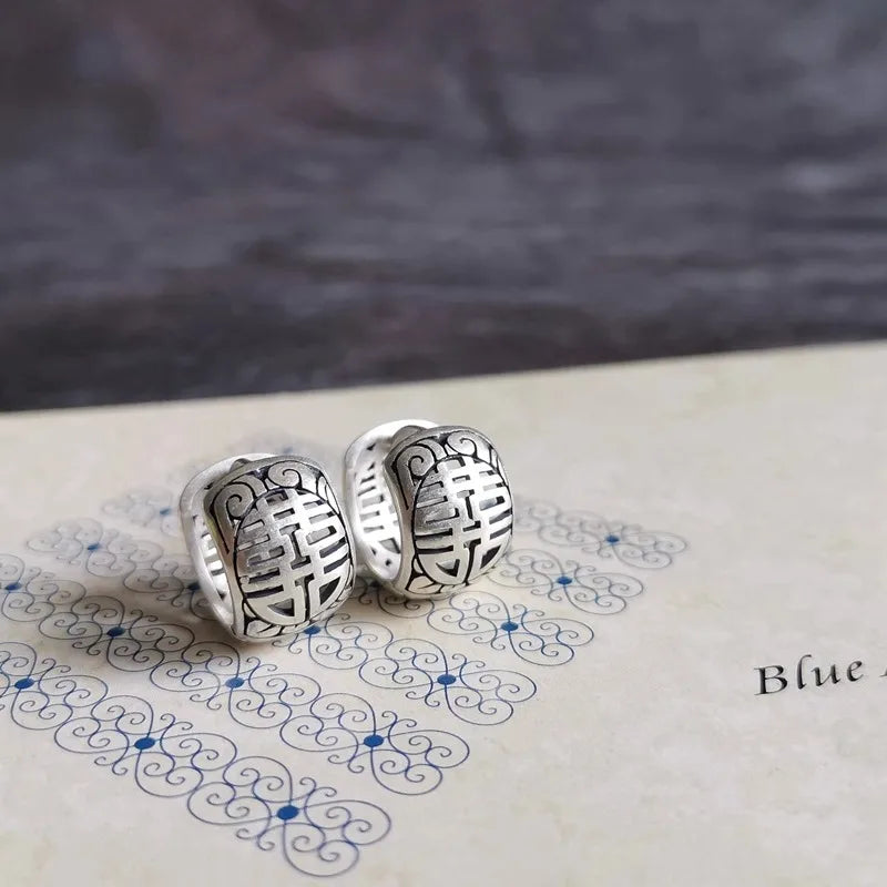 New 925 Sterling Silver Hoop Earrings Pearl Droplet Irregular Vintage Punk For Women Girl Gift Jewelry Dropshipping Wholesale