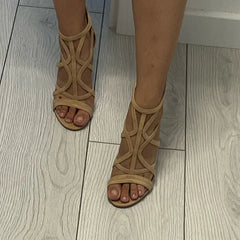 Women Gladiator Heels Sandals Fetish 11cm High Heels Boots Lady Peep Toe