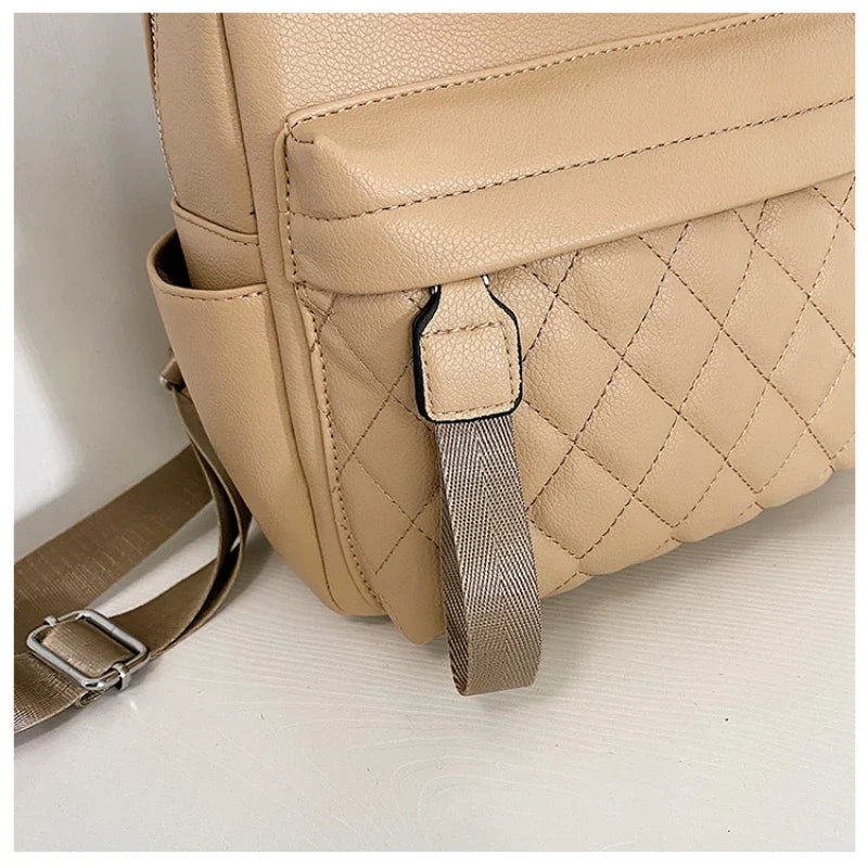 Embroidery Name Backpack Women's PU Bag Fashion Ladies Gift High Quality PU Backpack Personalized Girls Outdoor Small Backpack