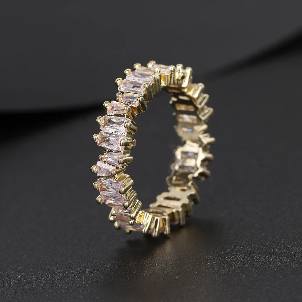 Cubic Zirconia Engagement Rings for Women Marquise Crystal Wedding Ring Party