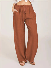 Casual Women's Wear in Europe, America, and Europe Large Loose Cotton Hemp Pants