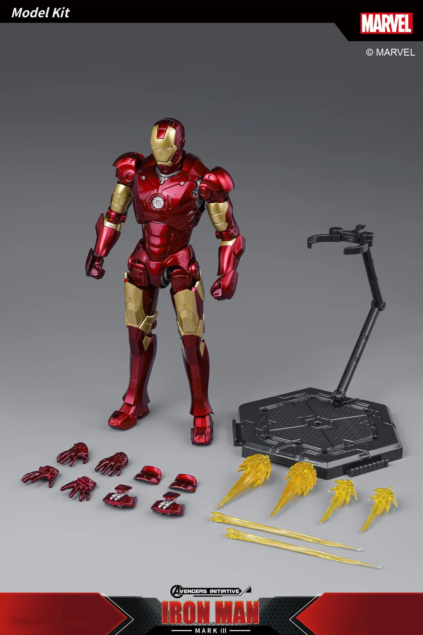 Marvel Iron Man MK3 Fondjoy Assemble Toy Iron Man Model 15cm ABS Material 1/12 Scale Action Figures Toy Birthday Gifts For Boys