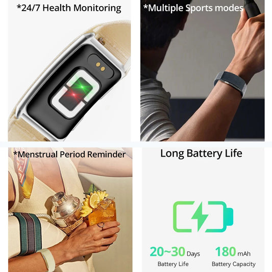 2026 New VITRO Screenless Smart Bracelet ECG SOS Heart Rate Blood Pressure Sports Fitness Waterproof NO Screen Smart Bands