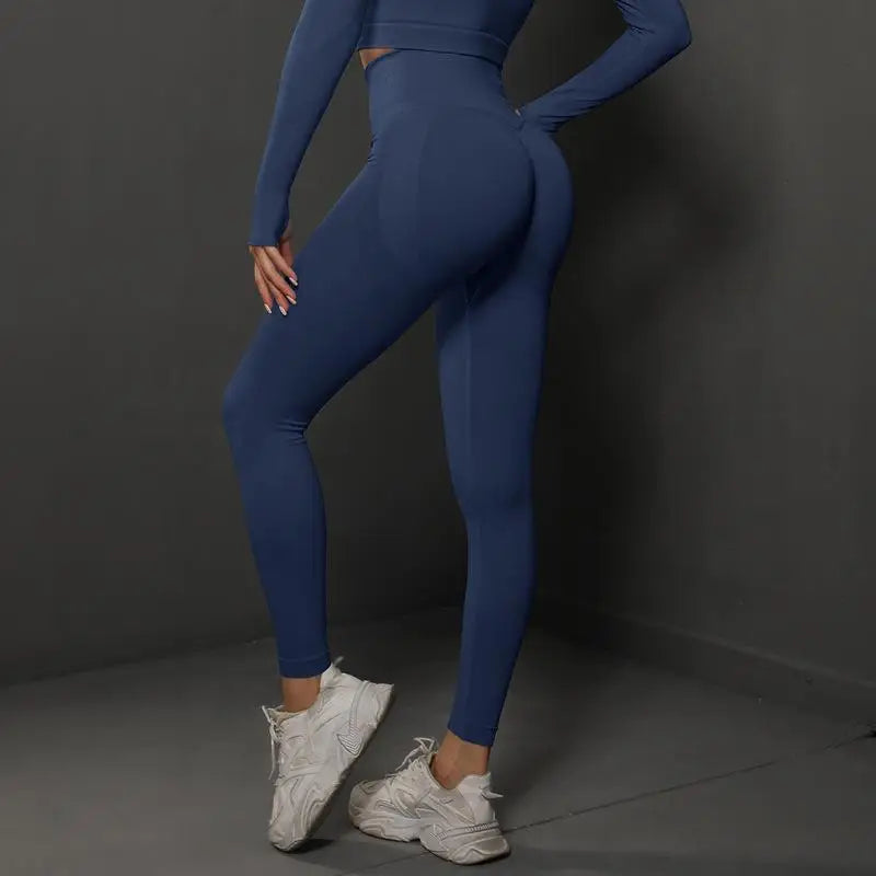 Women Seamless Yoga Pants Fitness Sports Running Sportswear Stretchy Lifting Tights