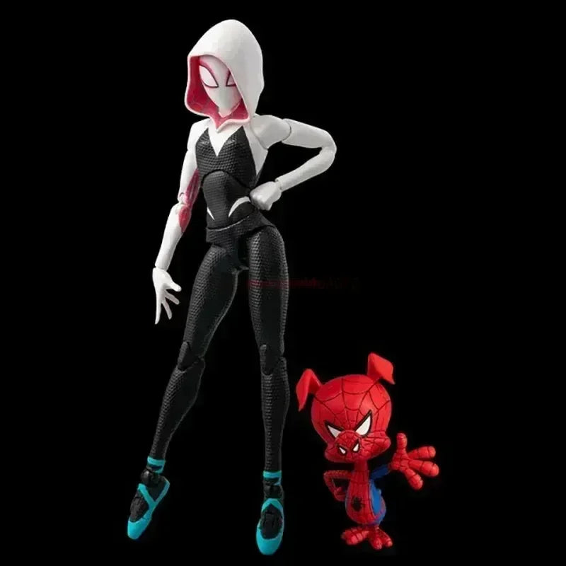 2024 Spiderman Gwen Peter Action Figure Anime Spider-verse Collection Sentinel Miles Morales Figures Christmas Toys Gifts