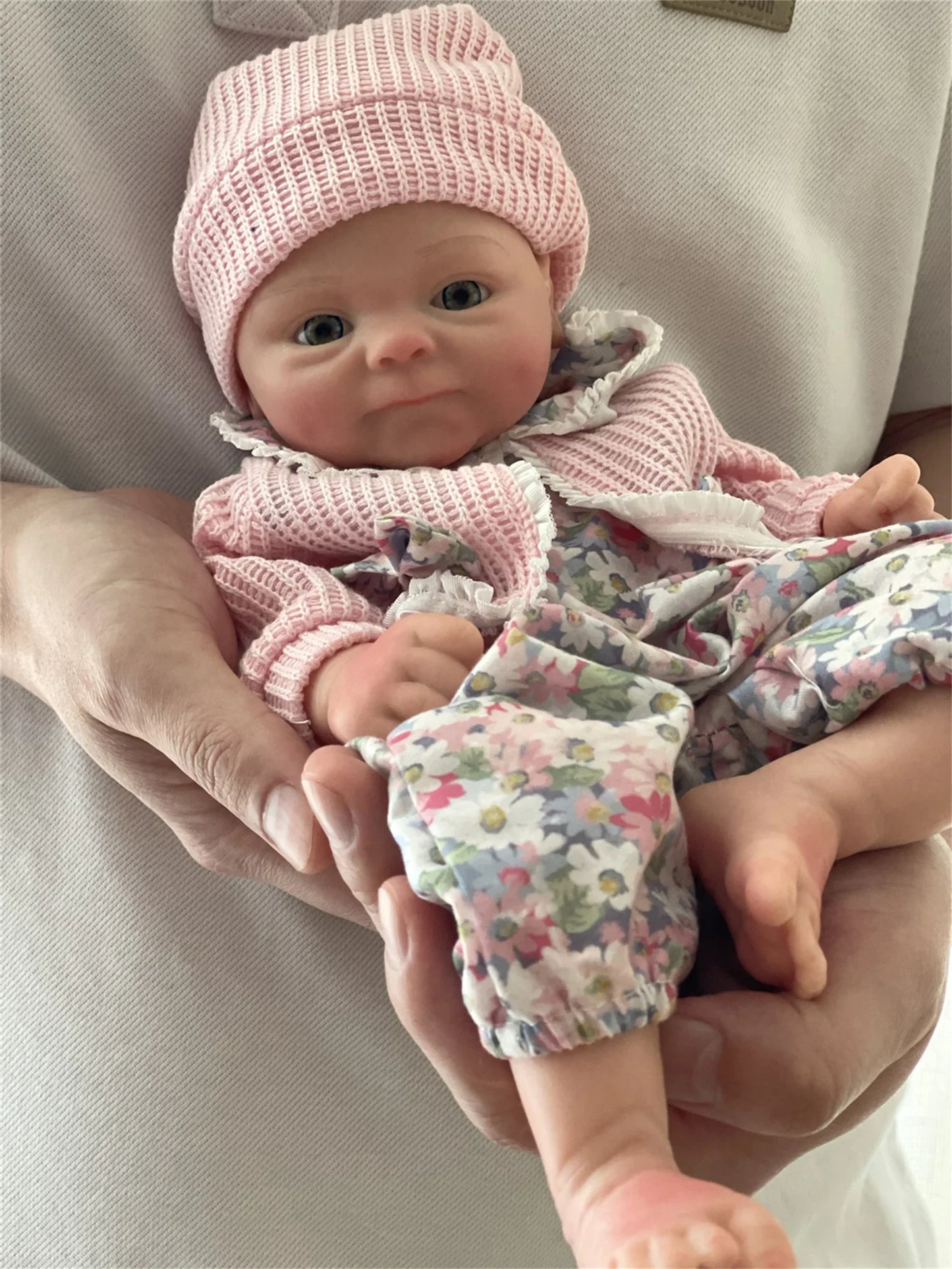 33cm Washable Coco Solid Silicone Bebe Reborn Girl Soft Touch Feeling Handmade Painted Skin Lifelike Newborn Baby Dolls