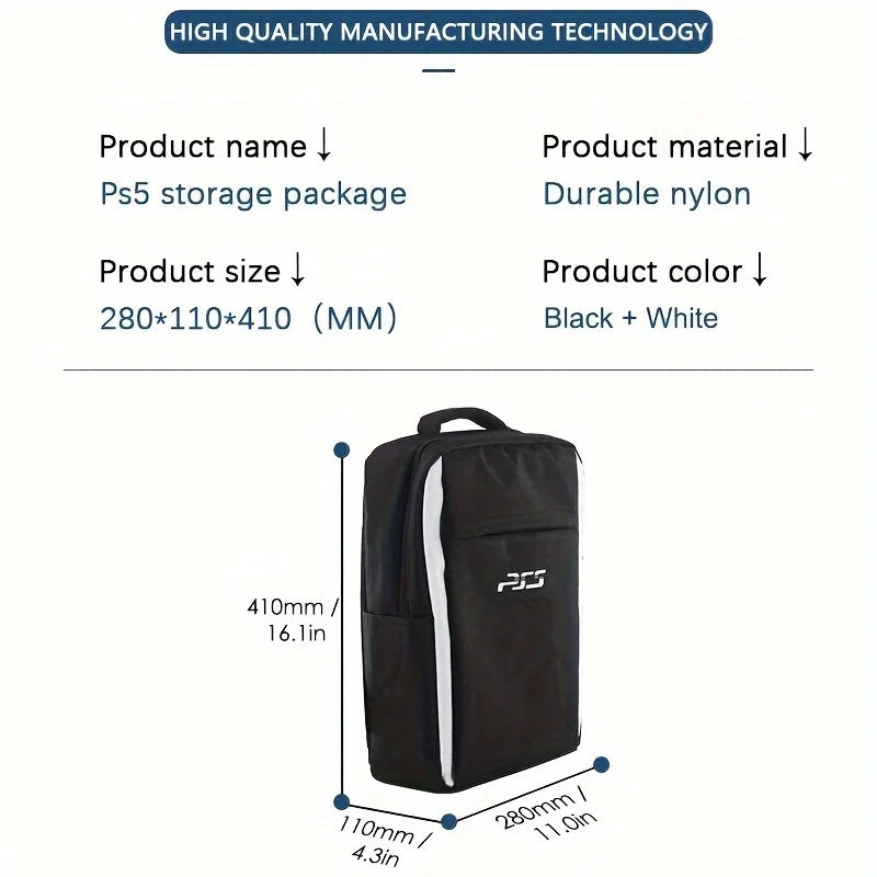 Travel Backpack For PS5 Console, Accessories, Protective Carrying Case Storage Bag Compatible With Sony PS5 Console