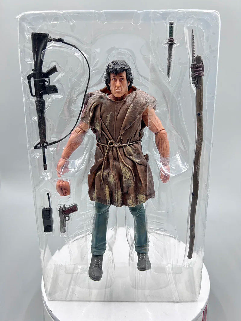 NECA Figure First Blood John J Rambo PVC Action Figure Collectible Model Special Forces Soldier Toys Joint Movable Birthday Gift