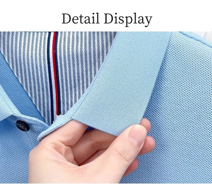 100% pure cotton high-end brand men's short sleeve polo shirt summer fashion original pony embroidery golf Paul  casual T-shirt