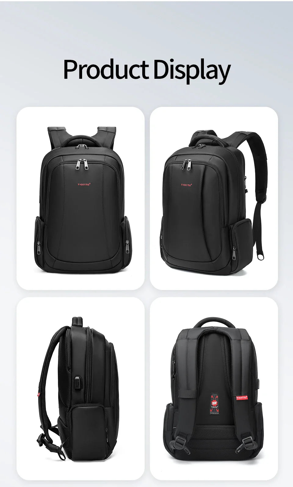 Tigernu Waterproof Nylon Backpack Female Men's Backpack For 15.6 Laptop Notebook Bag Mochilas School Backpacks Bag Male Knapsack