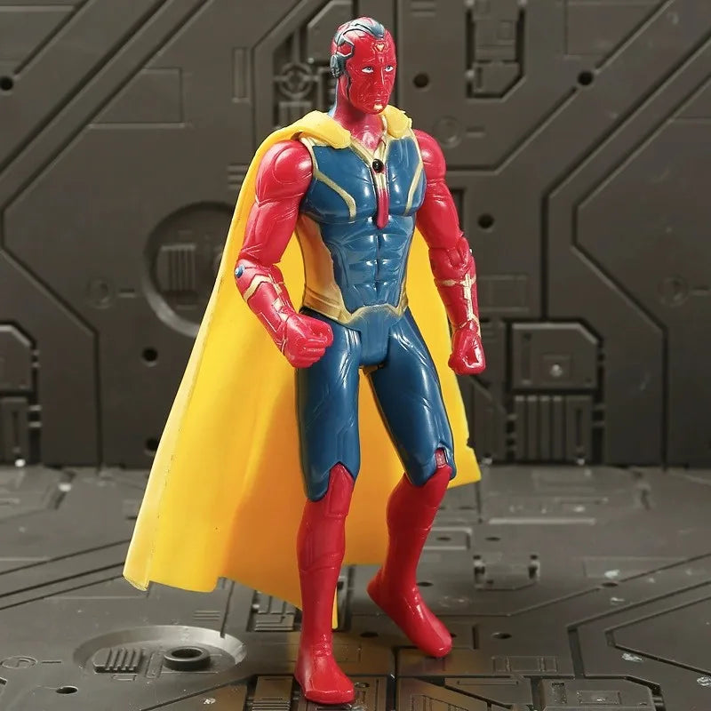 17 Cm Children Toys Marvel Anime Figures Spiderman Hulk Action Figure Iron Man Cartoon Kids Toy Christmas Gift Glow Doll Hobbies
