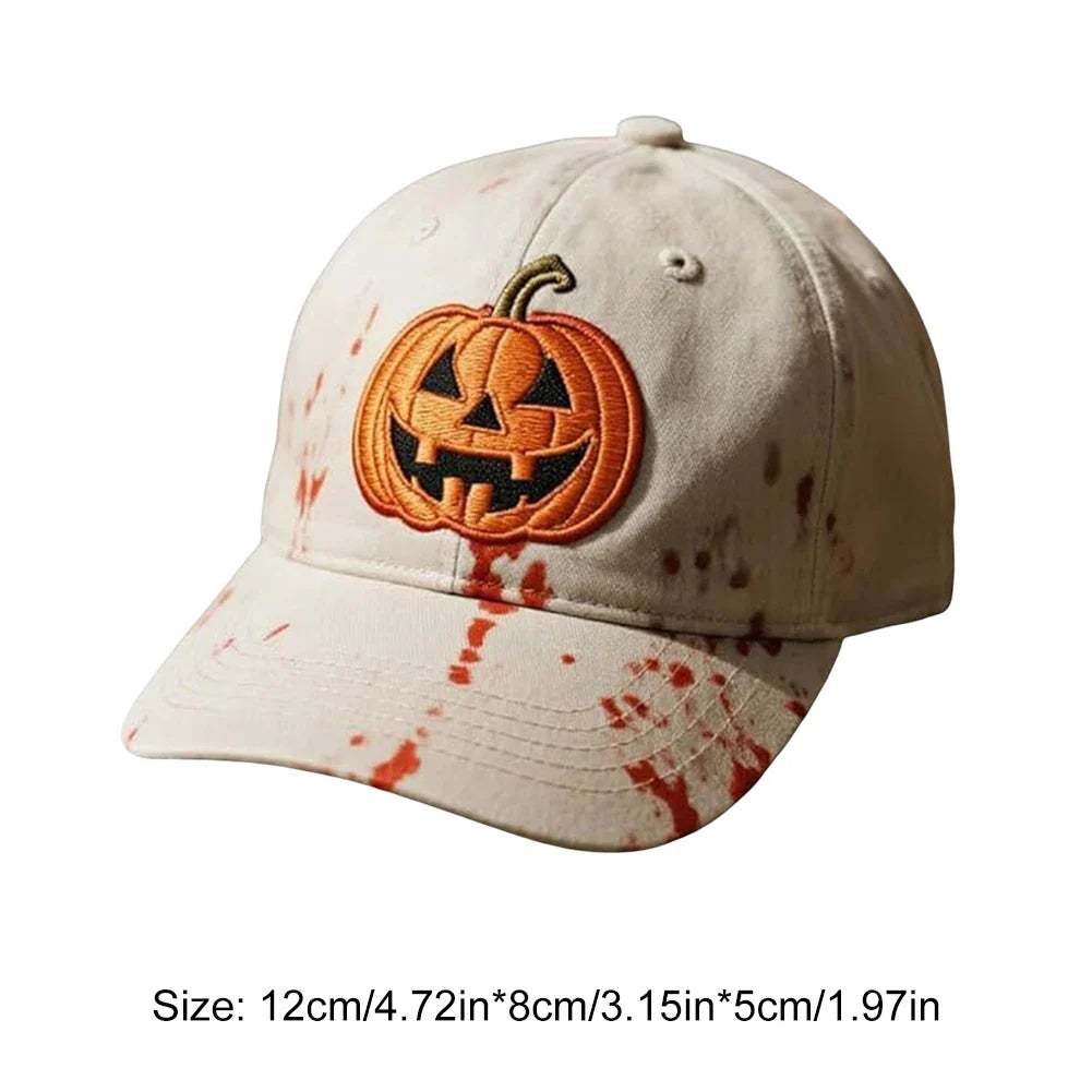 Halloween Unisex Baseball Hat for Women Men Pumpkin Embroidery Baseball Cap for Outdoor Activities Like Hiking Fishing