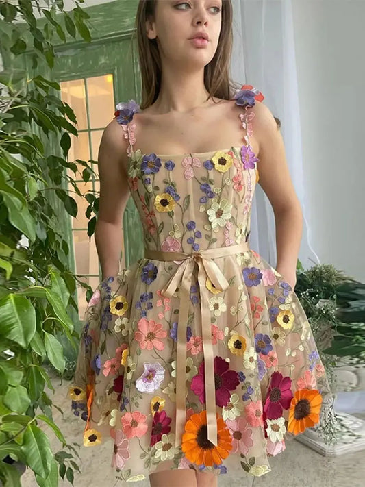 Formal attire Dresses: Mini Sling Dress Female Backless A-line Gown