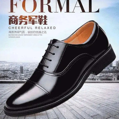 Men's Dress Shoes Leather Formal Shoes Normal Elegant Man Casual Business Footwear for Men 2023 Breathable Non-slip Square Toe