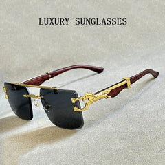Sunglasses For Men Vintage Designer Rimless Sunglasses Women