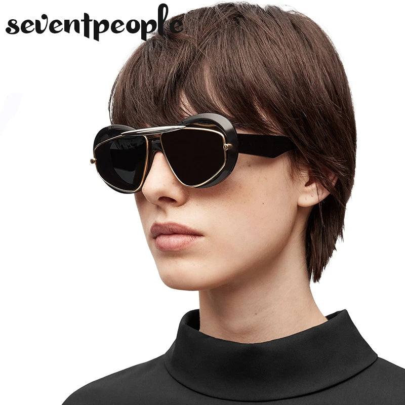 Sunglasses Women Brand Designer Fashion Oval Sunglasses