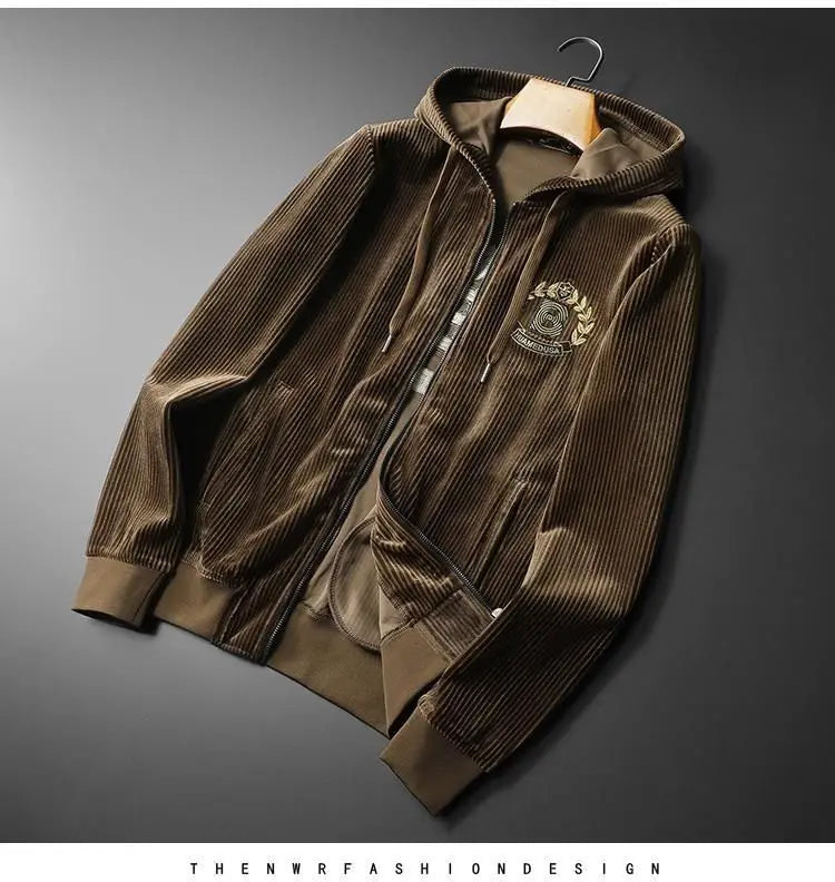 Hoodies For Men Autumn and Winter high quality Gold Velvet Thickened suit plus size Sports suit Two-piece Set pant sets