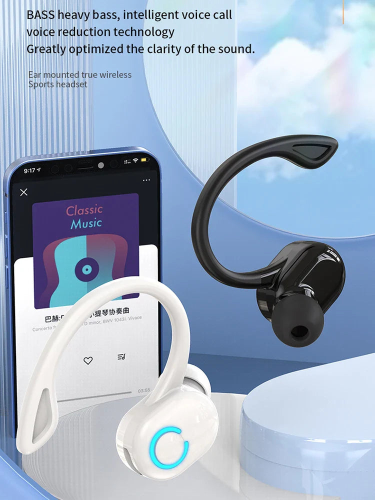 VAORLO S10 New Earphone Bluetooth Earphone Sport Business Single Ear Earphone With Good Sport Range and Noise Reduction Wearing